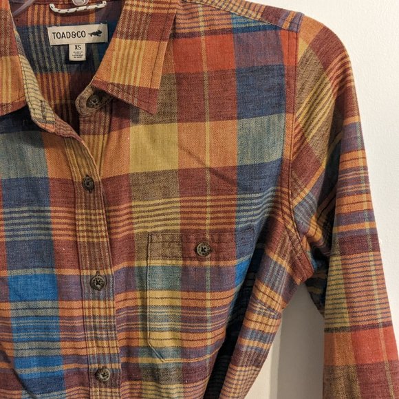 Toad&Co Re-Form Flannel Shirt Dress, XS - Picture 9 of 11